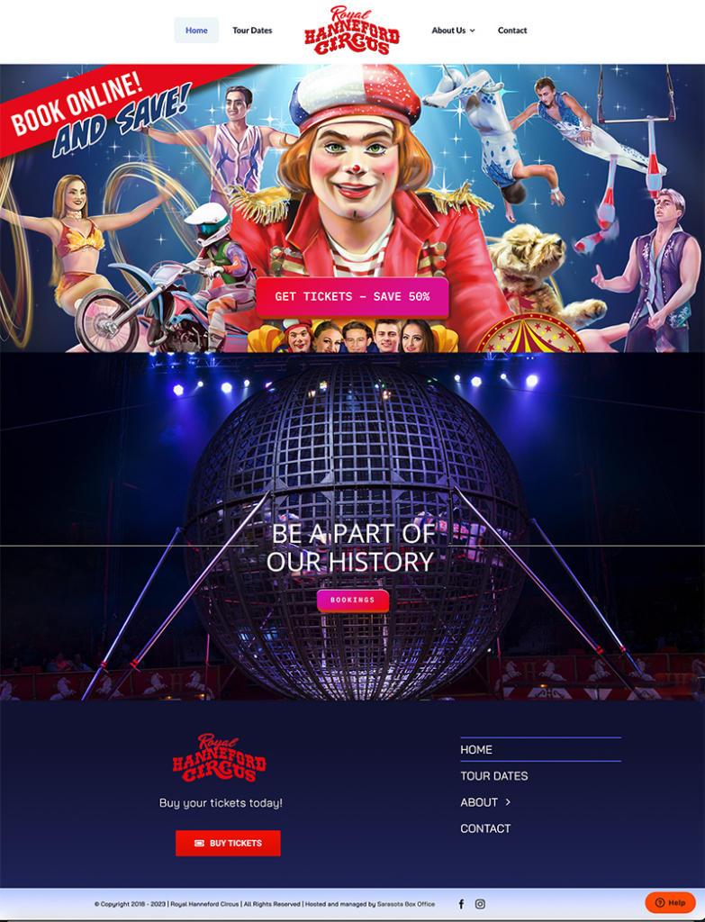 Circus Website Designs
